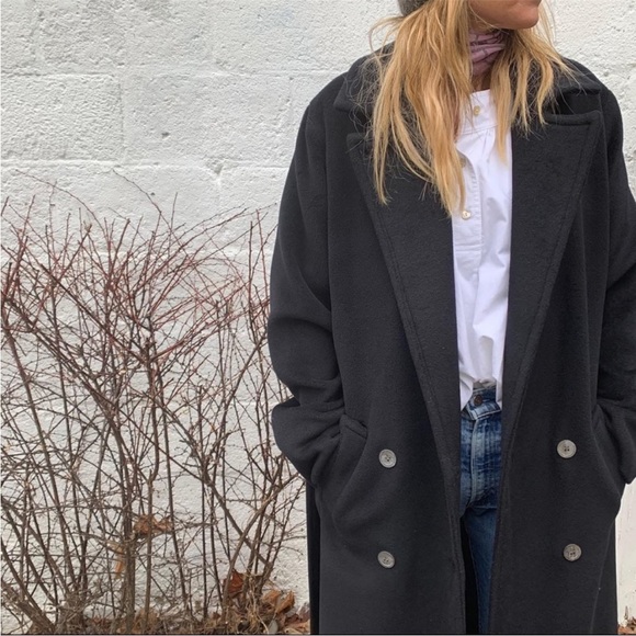 Horses Atelier Oversized black “The Winter” wool Coat, size “2” - Picture 2 of 15